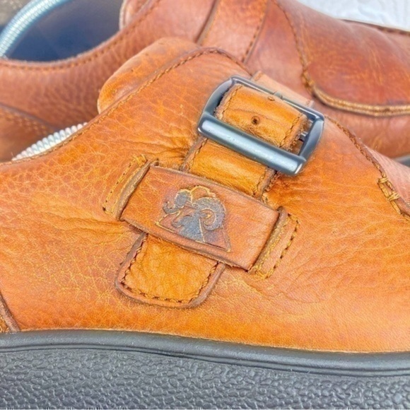 Vintage Rocky Shoes Mens Size 11 Brown Pebble Grain Leather Monk Strap Split Toe - Picture 9 of 11